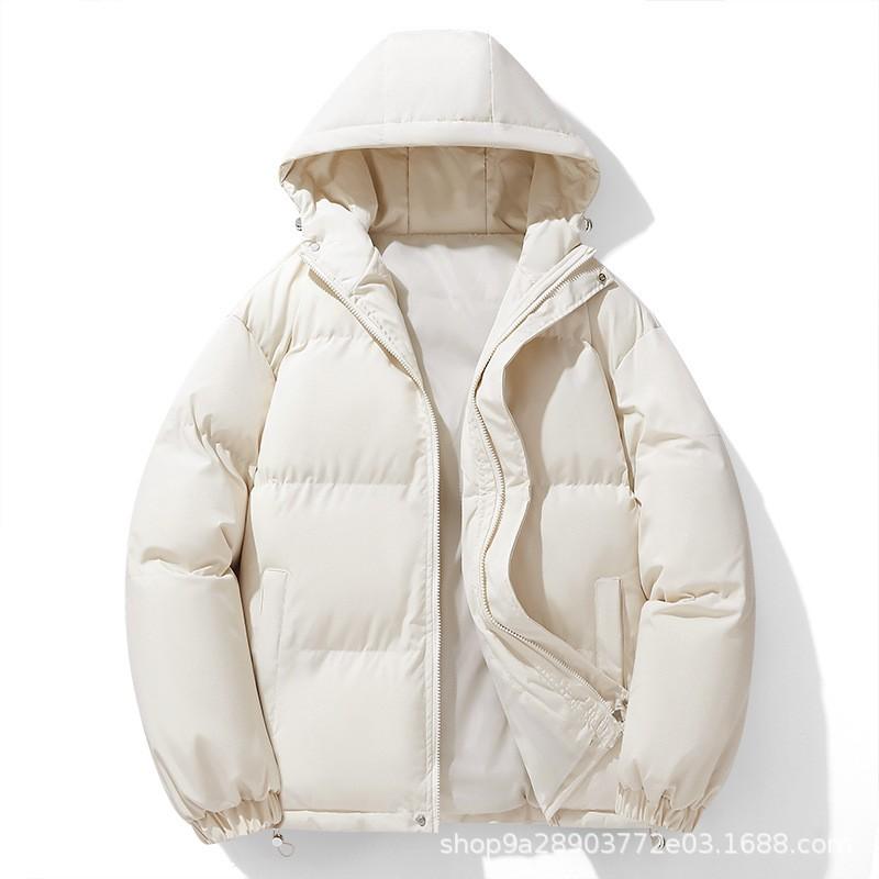 Mens Winter Thick Puffer Jacket Hooded Cotton Coat Casual Warm Outerwear Couples