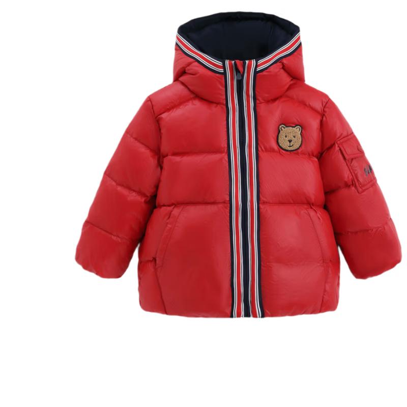GAP Boys  Toddler Logo Bear Ear Hooded Down Jacket 100 cm (2-3Y)