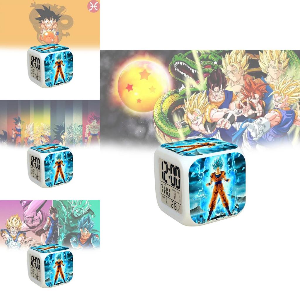 Dragon Ball Z Led Digital Alarm Clock With Color Changing Light For Kids Room Decor