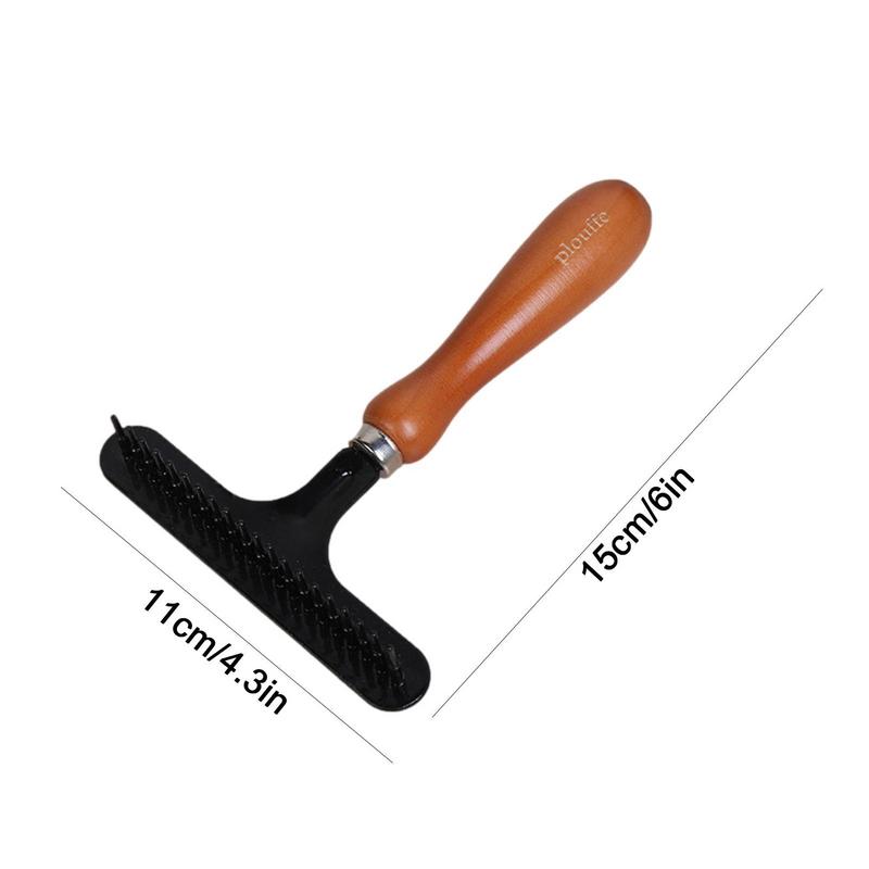 Rastrello per Tappeti Riutilizzabile Rastrello Portatile Con Manico in Legno Rimuovi Peli di Cane Per Pulire Divano Mobili Tappeto Interno Auto Auto