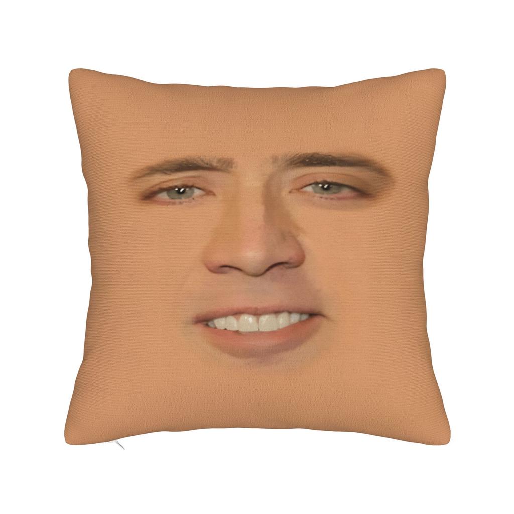 Pillow Case Funny N-Nicolas C-Cage Picolas Soft  Pillow Cover For Sofa Bedroom Home Decor Kawaii Pillowcases