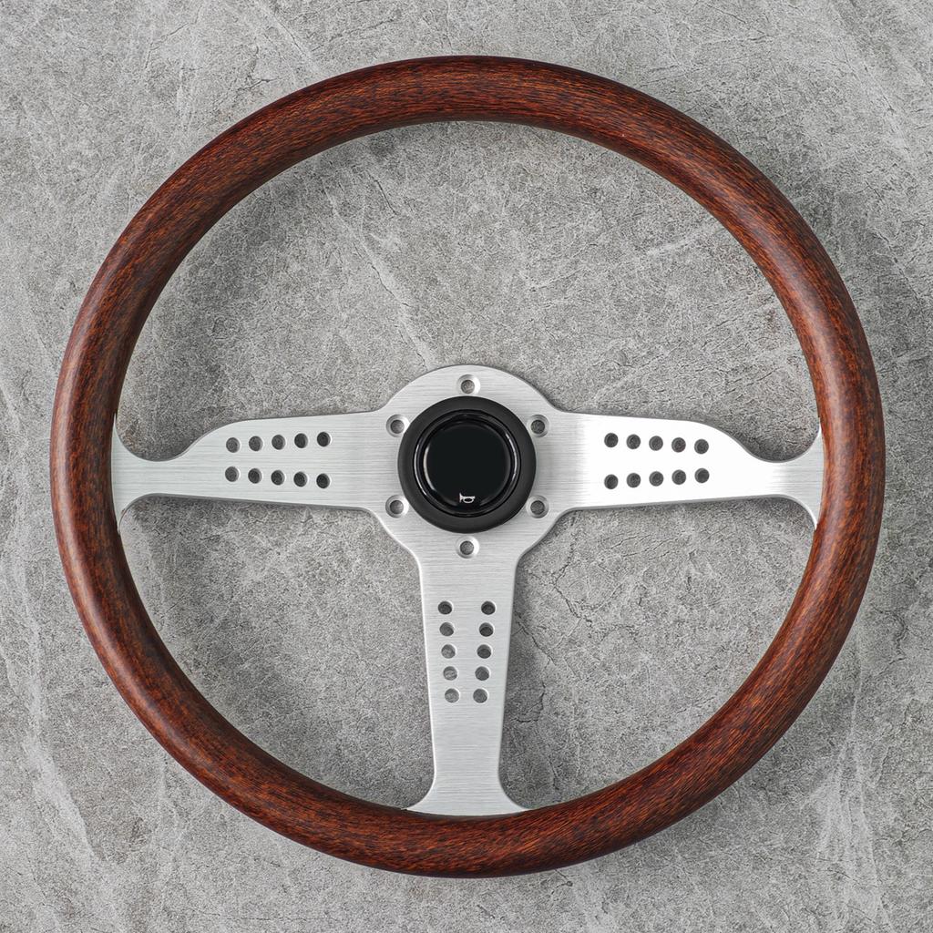 14Inch GRAND PRIX JDM Classic Wood Steering Wheel Universal ABS Racing Sport Steering Wheel Car Accessories