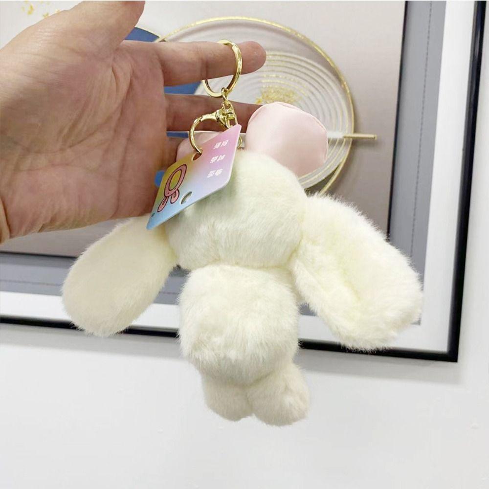 Cute Plush Toy Doll Creative Bunny Key Chain Birthday Present Bag Pendant