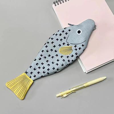 Zackenbarsch Federmäppchen Gesalzener Fisch Lustig Kreativ Joker Aufbewahrungstasche Schüler Schreibtisch Ordnung Multifunktional Nische Schreibwaren Aufbewahrungsbox