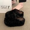 Quality Flats Platform Slippers Fur Women Cotton Shoes for Woman Casual Mules Shoes Home New Snow Boots Cozy Dress Mujer Zapatos