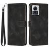 Leather Cover for Motorola Moto X30 Pro 5G/Edge 30 Ultra 5G,Triangle Imprint Wallet Stand Anti-drop Phone Case with Strap