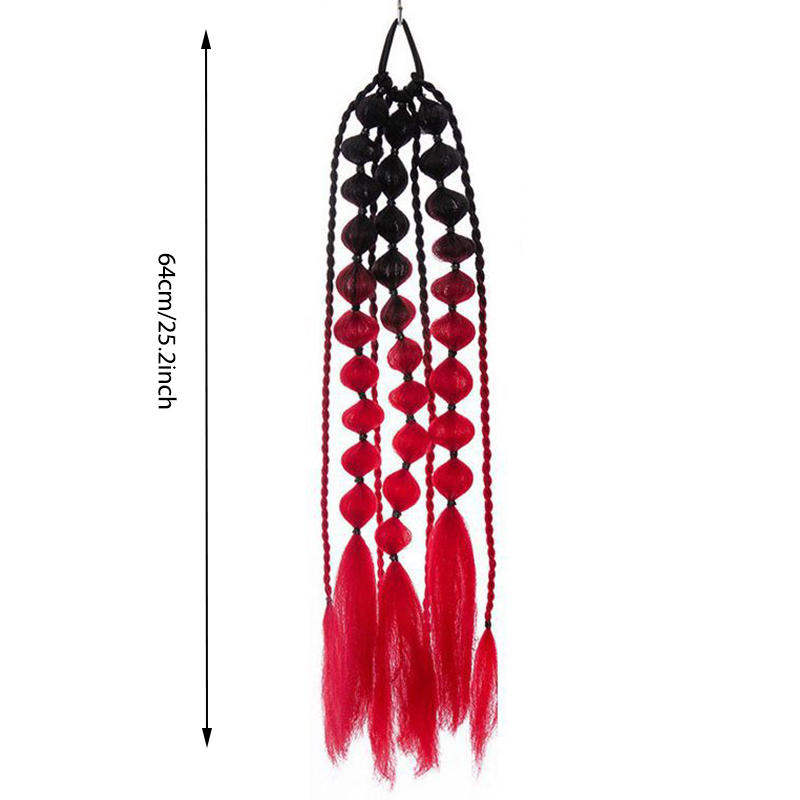 Lantern Bubble Twisted Braid Wig Fashion Female Street Style Long Hand Braided Ponytail Wig
