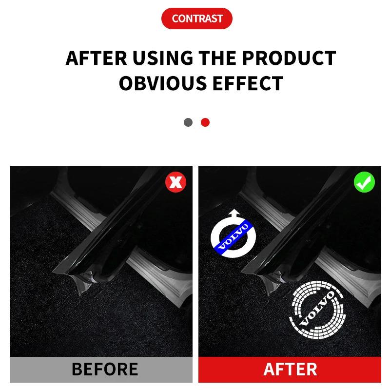 2Pcs Car LED Door Welcome Light For Volvo V40 V60 V90 XC40 XC60 XC90 S60 S90 Projector Logo Ghost Shadow Light Auto Accessories