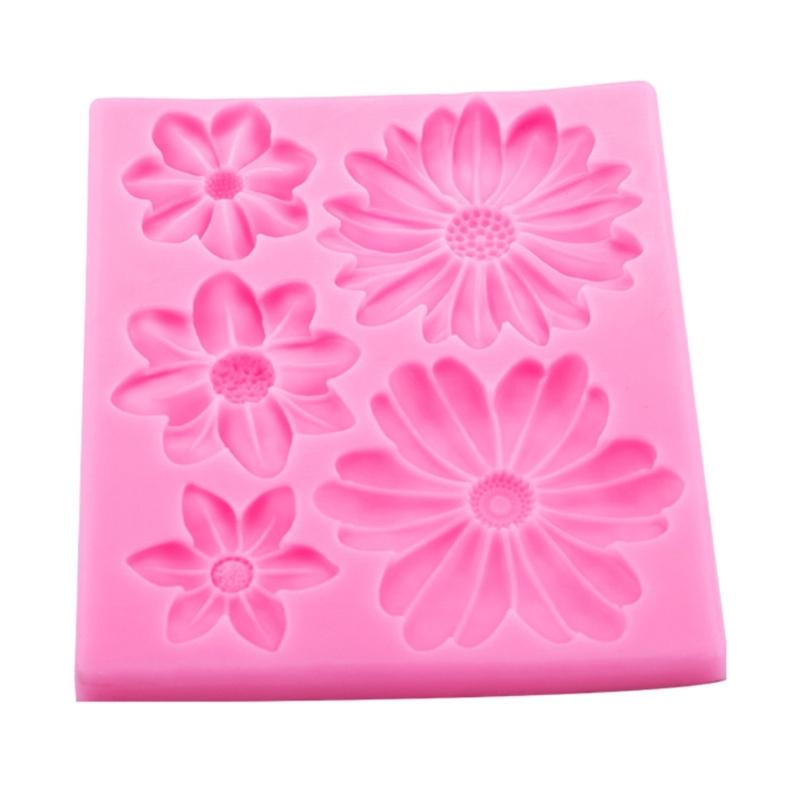 Daisy Shape Silicone Chocolate Mould Cake Decorating Baking Accessories