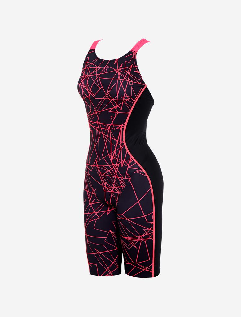 Toneidoseupocheu Magnum 5-Part Half-Body Cross X-Back Coral Swimsuit