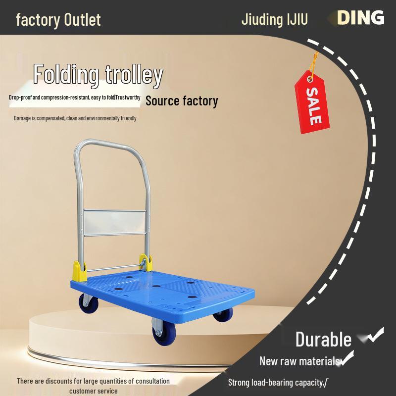 Portable Folding Flatbed Trailer for Household & Shopping Use