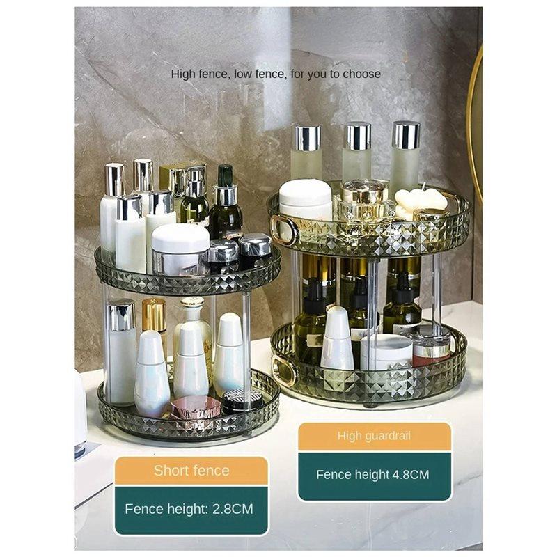 A84X-Makeup Holder Makeup Organizer Ins Desktop Finishing Perfume Tray Bathroom Skin Care Products Rack L B