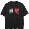 Streetwear Broken Heart Graphic T-Shirt Cotton Unisex Tops Tees Summer Short Sleeves T Shirt