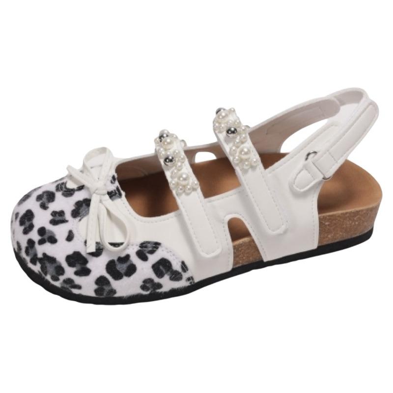 Retro Thick-soled Shoes Height-increasing Flip-flops New Women's Half-slipper Style