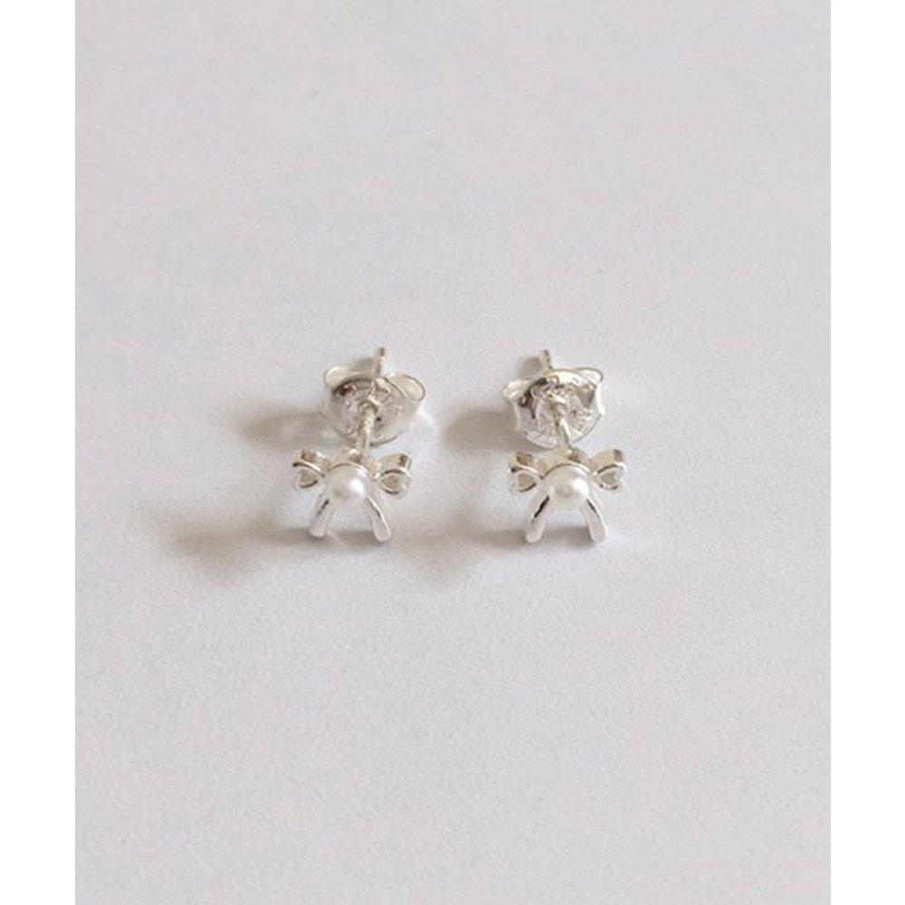 [4Xtyle] (Silver925) Lovely Ribbon Earring