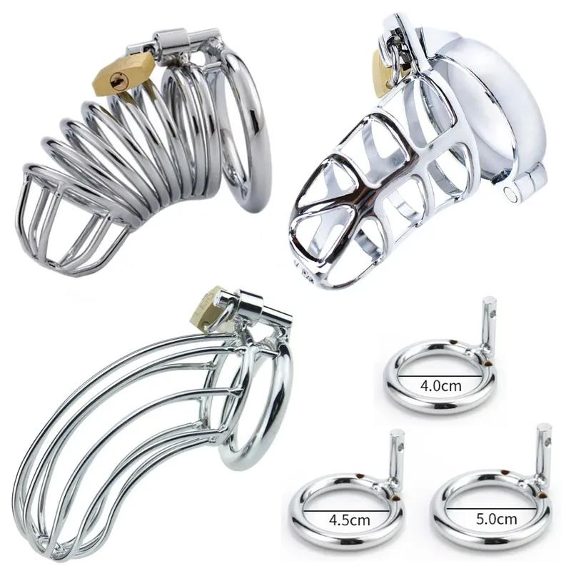 BDSM Sex Toys for Men Male Chastity Device Penis Lock Erotic Bondage Husband Loyalty Big Metal Cock Cage Gay Testicle Jewelry