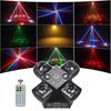 4 Arm Stage Beam Laser Light LED Beam Moving Head Stage Light DMX512 Sound Control KTV Laser Disco Bar Party Light