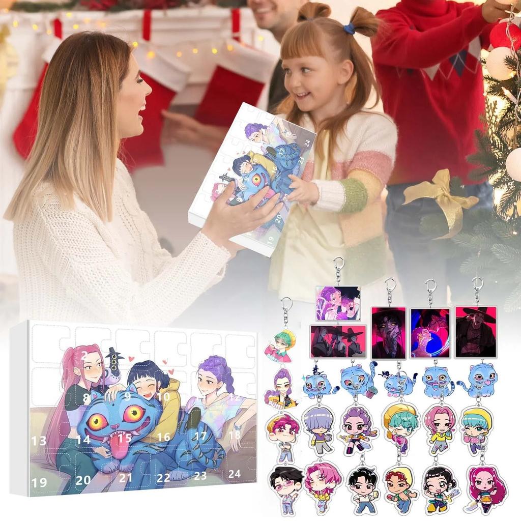 Neuer Kpop Dämonenjäger Adventskalender K Pop Dämonenjäger Rumi Mira Zoey Tiger Weihnachts-Countdown Adventskalender Geschenk 24 Tage