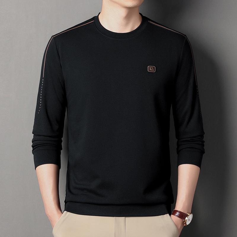 Woodpecker Men's Autumn Long Sleeve Round Neck Casual Base Shirt