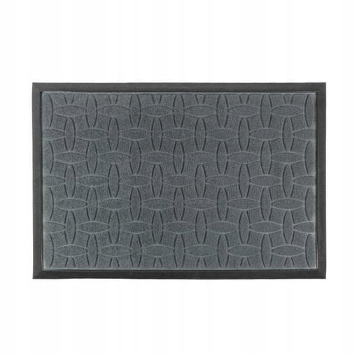 Capacho de Borracha 40 X 60 Cm Cinza