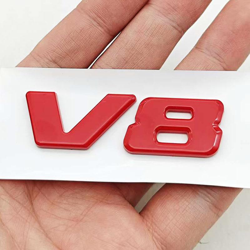 Für Mercedes Benz AMG GL ML SL 500 220 C63 S500 V8 Zubehör ABS Chrom Schwarz V8 Logo Buchstaben Auto Kotflügel Emblem Abzeichen Aufkleber