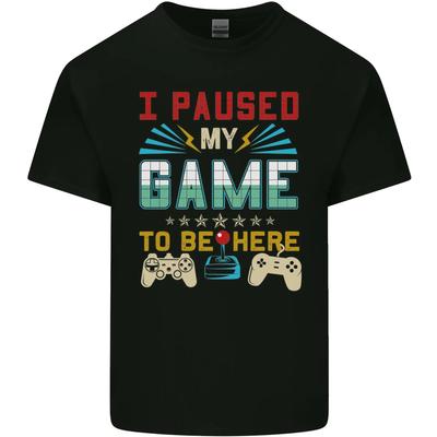 Σταμάτησα το Παιχνίδι μου για να Είμαι Εδώ Gaming Gamer Ανδρικό Βαμβακερό T-Shirt