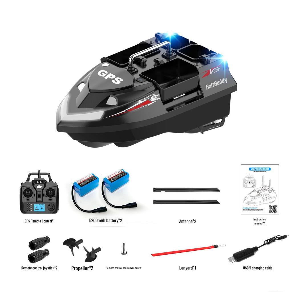 Smart Electric Remote Control Bait Boat with Automatic Return and Dispenser for Outdoor Fishing