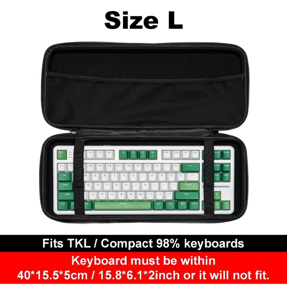 EVA Hard Shell Dustproof and Waterproof Keyboard Bag Mechanical Keyboard Storage Bag Suitable for 61/68/98%full-size Keyboards