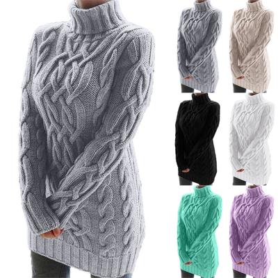 Women's Fashion And Winter Thick Two-lapel Retro Thick Line Dress