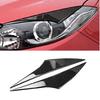 2x Carbon Fiber Headlight Eyelid Eyebrow Cover Trim For Mazda 3 Axela 2014-2016