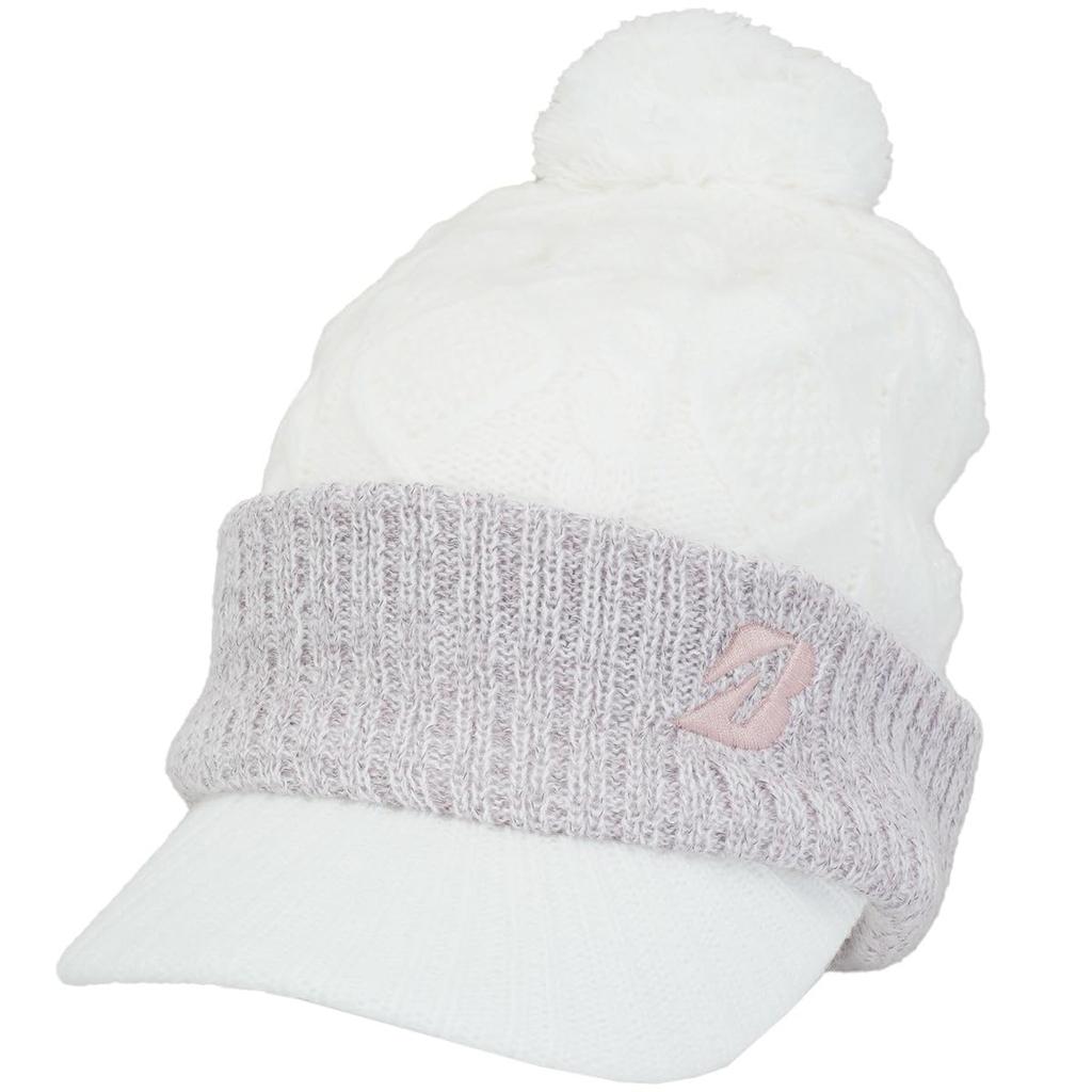 Bridgestone Golf Women's Brimmed Knit Cap CPW24M, CPW24MWH, White