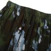 Women's Artistic Floral Pleated A-line Midi Skirt
