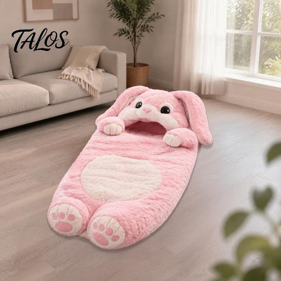 Toddlers Sleep Sack Plush Rabbit Envelope Sleeping Bag for Kids, Winter Bunny Boys Girls Slumber Bag, Fuzzy Durable Nap
