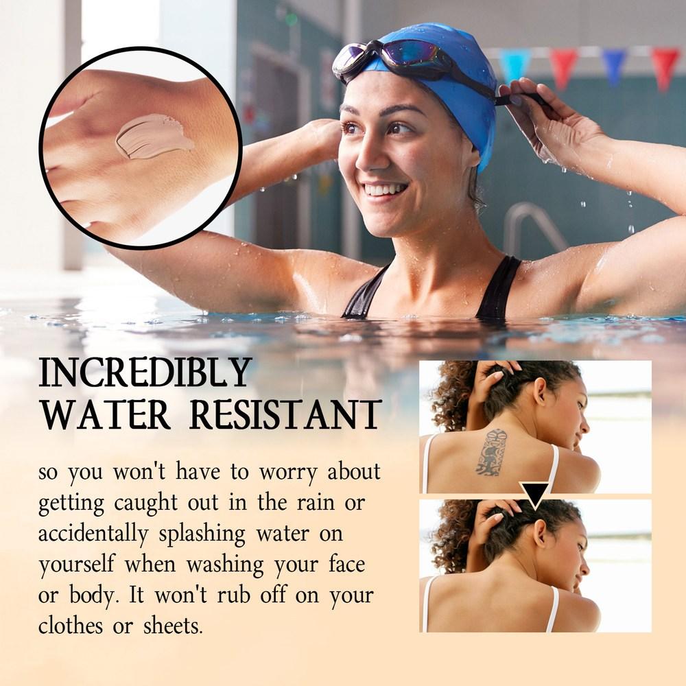 Cover Long Spot Freckles 3 Dark Colors Cream Waterproof Scar Lasting Up Concealer Tattoo Body Makeup, Natural White