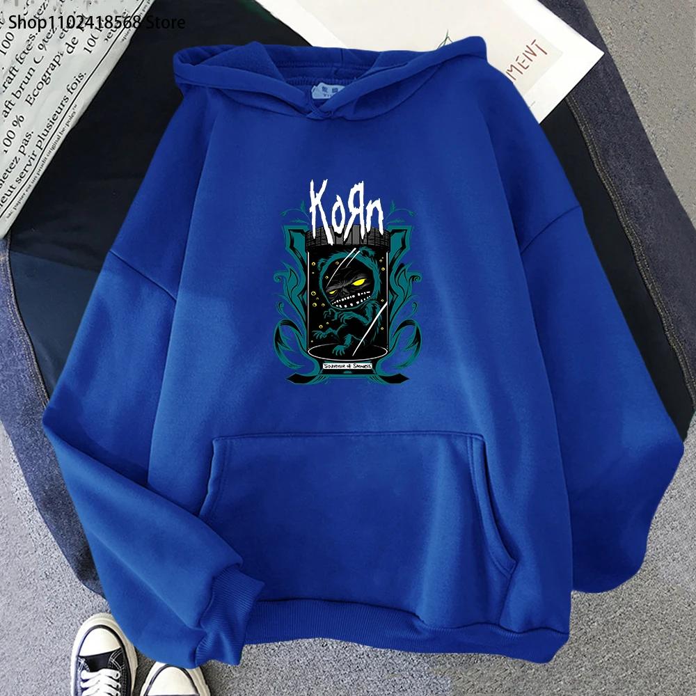 Korn Band Hoodie Niedlich Winter Damen Sweatwear Langärmlig Paar Weich Ästhetisch Herren Kleidung Aufdruck Grafik Hoodies Passform
