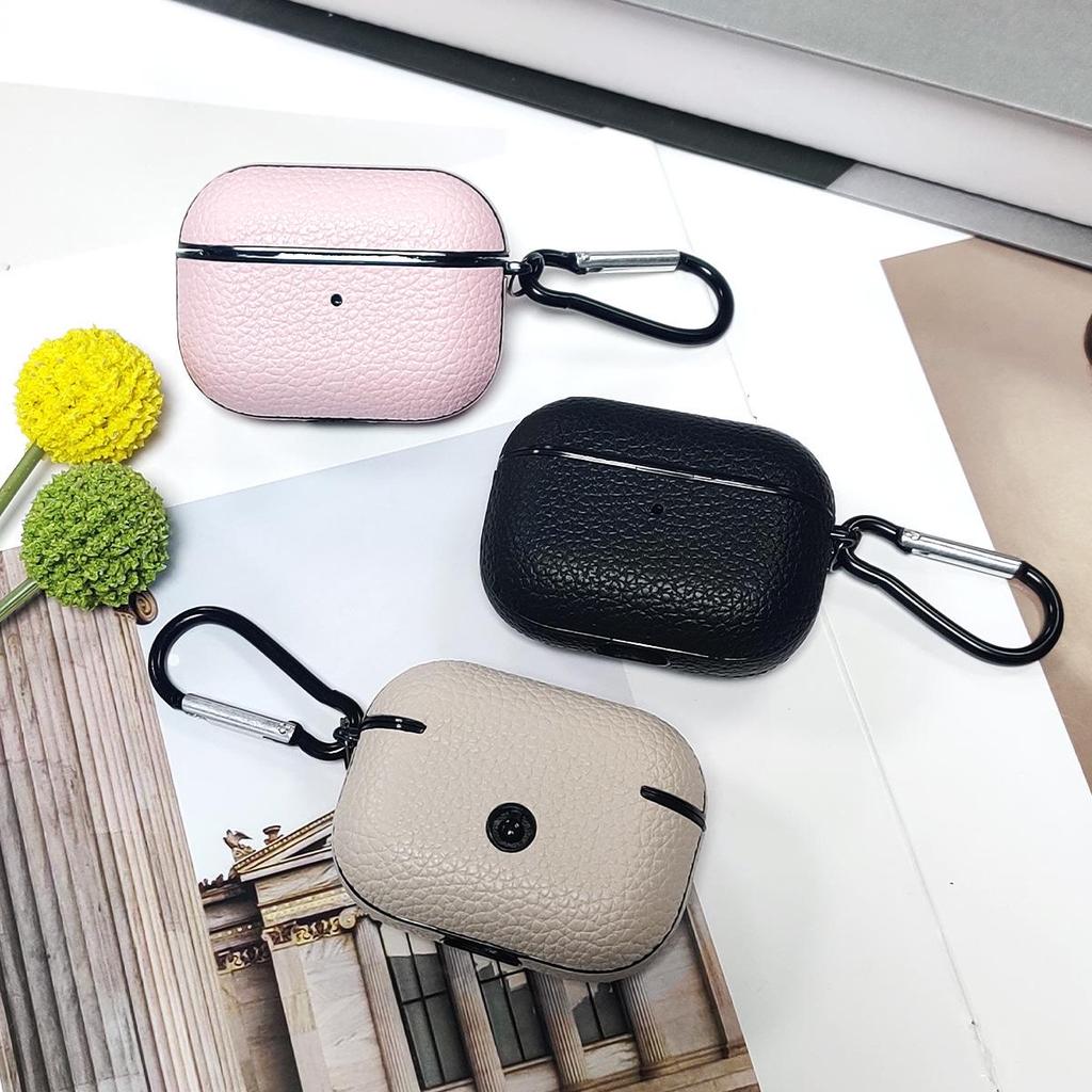 Lychee Pattern Protective Case for Apple AirPods Bluetooth Headset