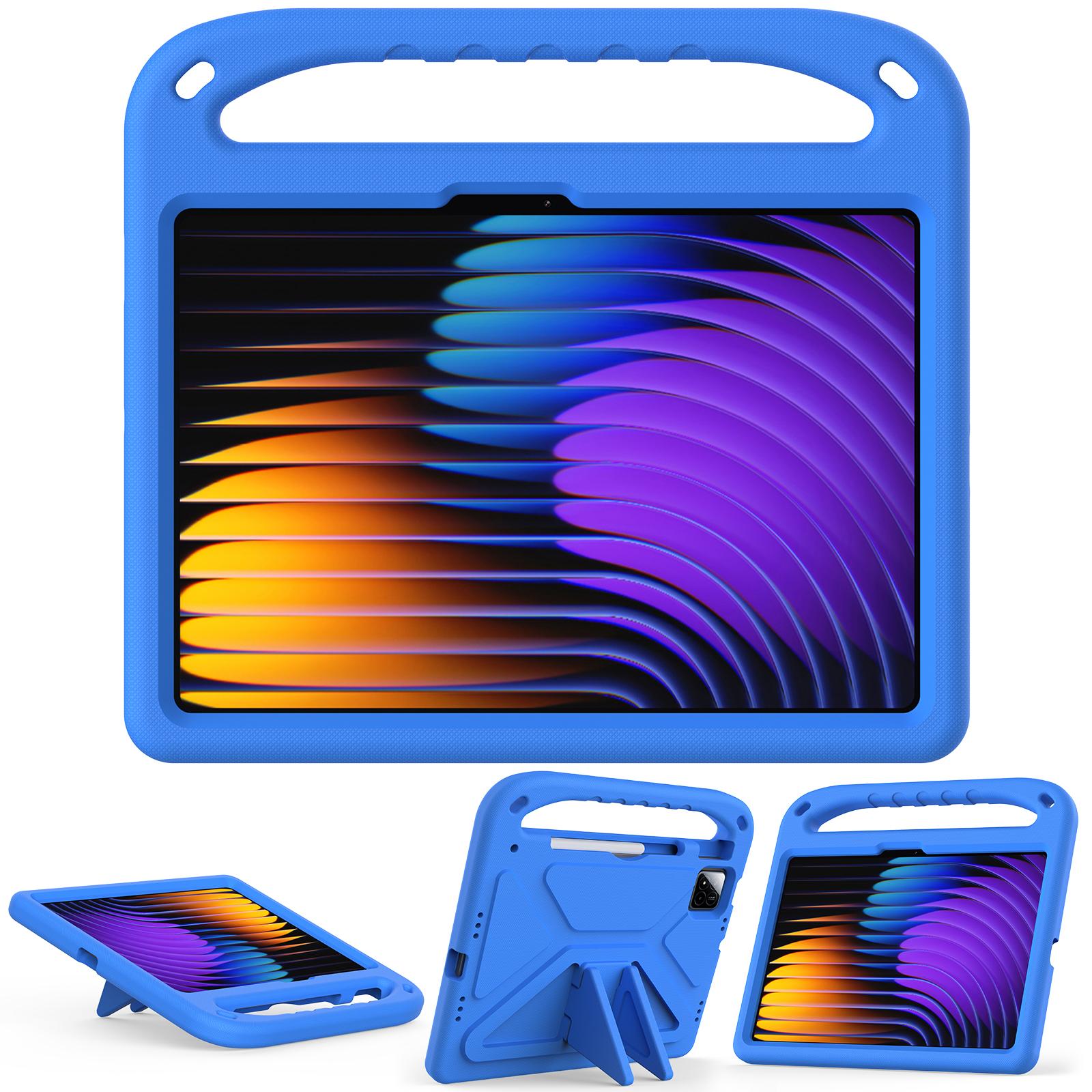 

Детский чехол EVA для Xiaomi Pad 6 7 Pro 11.2 2024 Redmi Pad Pro 12.1 SE 11 8.7 10.61 5 Pro 11 противоударный чехол-подставка для планшета с ручкой Redmi pad SE 8.7inch синий