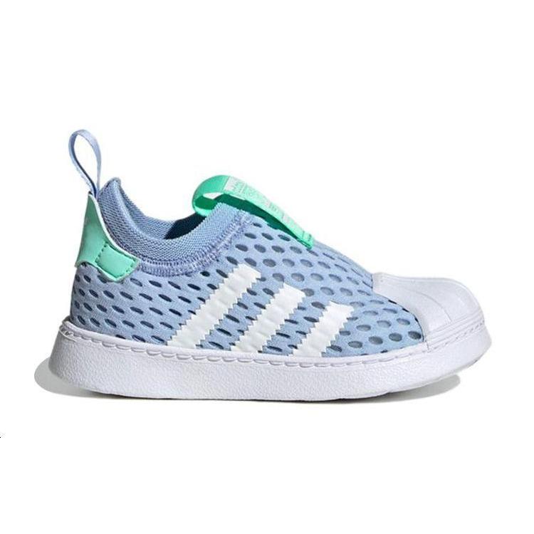adidas Originals SUPERSTAR 360 2.0 Low-Top Kinder-Skateboardschuhe Blau Weiß Kinder im Alter von 3-7 Jahren FZ5604