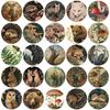 50pcs Retro Cartoon Aesthetic Forest Plants Animals Stickers Graffiti for Laptop Water Bottle Luggage Notebook Decals