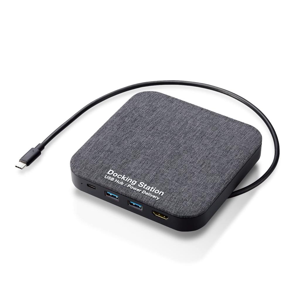 Elecom 250GB External SSD with Docking Station Function [HDMI/USB-C/USB-A/USB PD 100W Support] Compatible with Mac/iPad/Windows ESD-DSA0250GBK