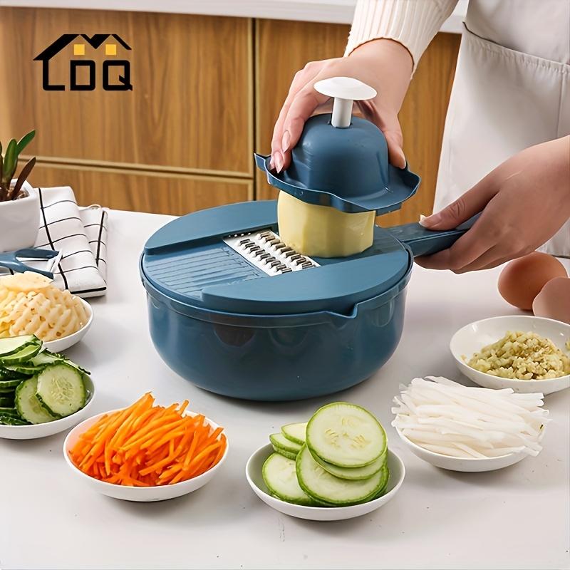 7 In 1 Multi-Functional Vegetable Chopper Carrots Potatoes Manually Cut Shred Slicer Radish Grater Kitchen Tools Vegetable Cutter