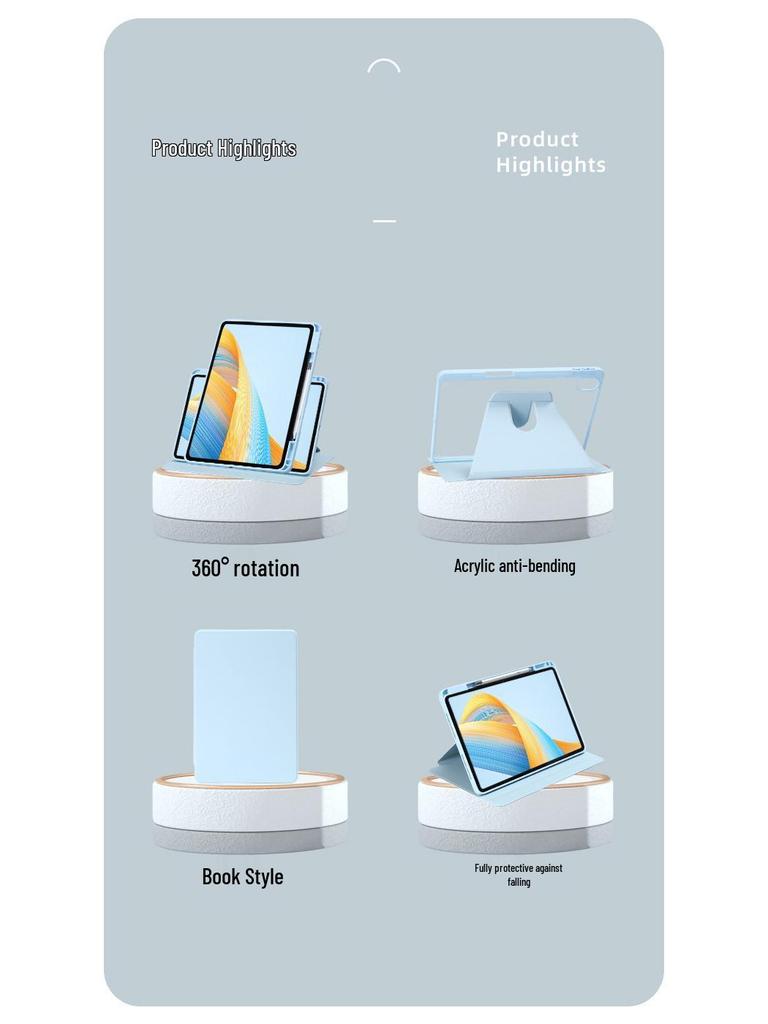 Honor GT2 Pro MagicPad3 Rotating Portrait Leather Case (10") - Anti-Bend V67x8A