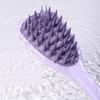 1PCS Ginkgo Biloba Shampoo Brush Massager Silicone Coarse Teeth with Handle Shampoo Comb Long Handle Shampoo Maker