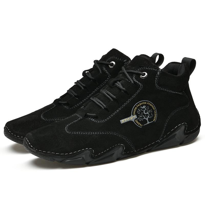 Scarpe Sportive da Uomo Nuove in Pelle per Esterno Scarpe Casual Stivali in Pelle da Lavoro