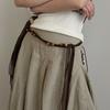 New Women's Bohemian Minimalist Waxed Cord Braided Waist Tie Butterfly-Knot Waist Tie for Unique Dresses and Accessories