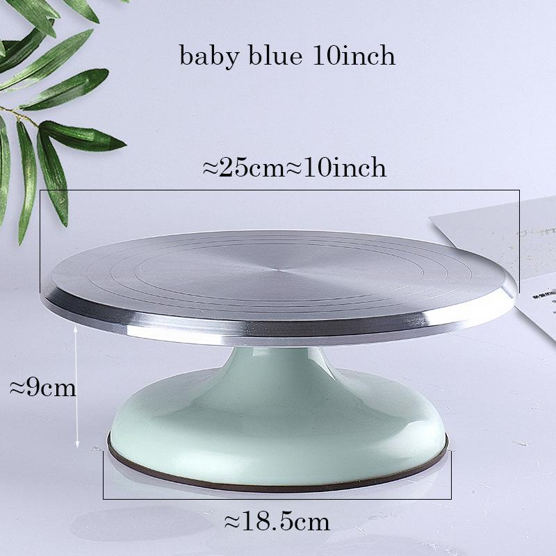 

Baking Tools Aluminum Alloy Birthday Cake Turntable Plastic Ceramic Turntable Glass Turntable Flower Mounting Table 10 Inch