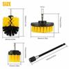 4Pcs Detailing Drill Brush Kit Car Wash Brush Hard Bristle Drill Auto Scrubber Detailing Cleaning