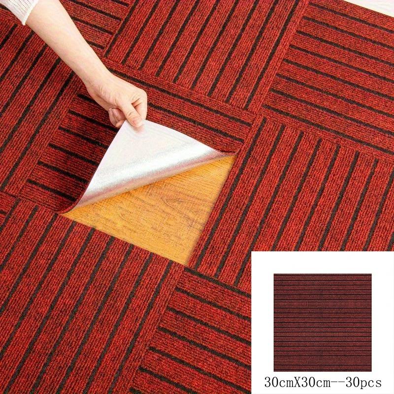 Bedroom Rug Bedroom And Living Room Easy To Maintain 30X30Cm Splicing Block Self-Adhesive Carpet With Water Absorption Home Quality