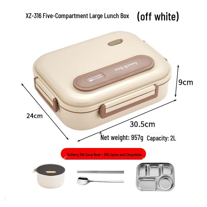 OEING Insulated 5-Compartment Lunch Box