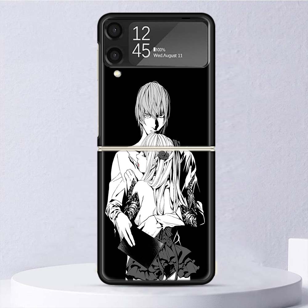 Anime Manga Death Note Ryuk Shockproof Hard Case For Samsung Galaxy Z Flip 4 3 5G Phone Cover Z Flip3 Flip4 Black Fundas Matte S